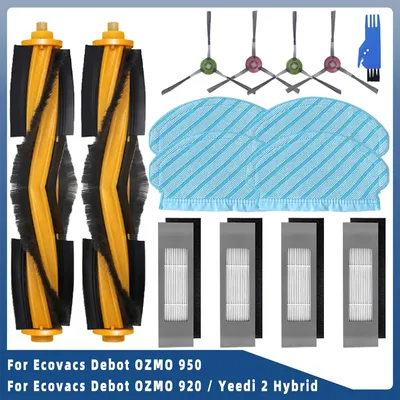 Kompatibel für Ecovacs Debot OZMO 950 / 920 / Yeedi 2 Hybrid roboter Vakuum Ersatzteile Hauptseite bürste Hepa Filter Mop Zubehör Image
