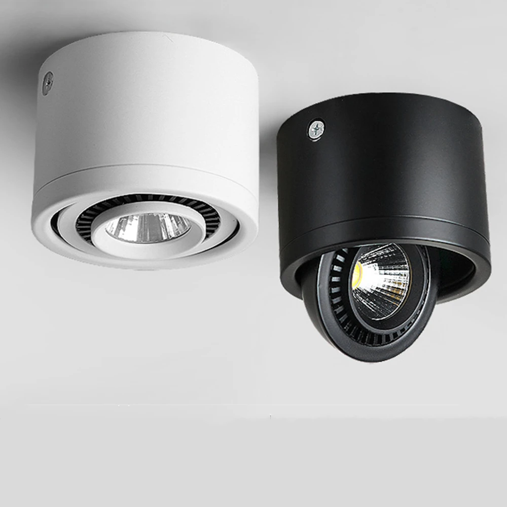 Aufbau-LED-Downlight, AC110 V/220 V, Deckenleuchte, drehbar, COB-Strahler, 5 W, 7 W, 10 W, 110 V, 220 V, Innendekoration