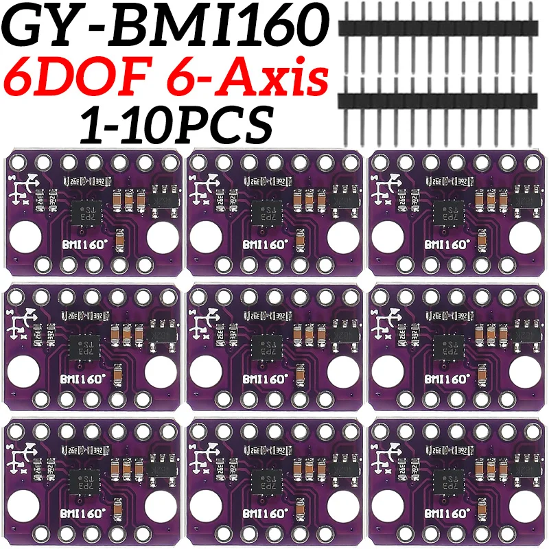 1–10 Stück/ BMI160 Neuestes Haltbeschleunigungsmesser-Gyroskopmodul 6 Dof Trägheitsmesssensoren GY-BMI160 Image