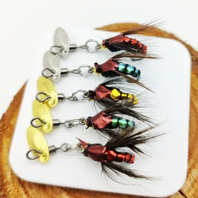 1/5PCS Bionic Fly Fishing Bait hook Trout Jigs Fly Fishing Flies Insects Lures Fly Fishing Lures