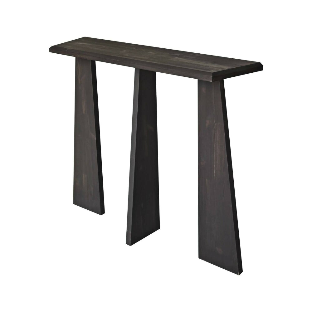 Console en bois anthracite 100x28 cm