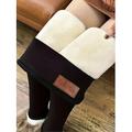 Per donna Pantaloni da yoga Leggings foderati in pile Leggings da yoga Vita Alta Pilates Allenamento in Palestra Allenamento Collant Con Motivo Animale Nero Grigio Pile Autunno Inverno Gli sport