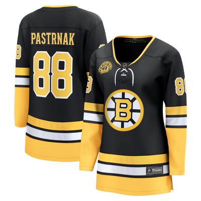 Schwarzes Boston Bruins Premier Breakaway-Spielertrikot zum 100. Jubiläum von David Pastrnak für Damen von Fanatics Image