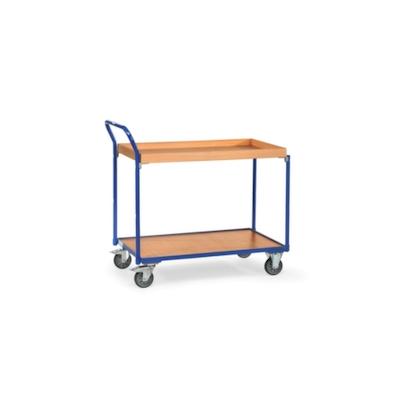 Fetra Tischwagen, Tragl. 300kg, Griff Holzplatte/-kasten, Ladefl. LxB 1000x600mm, 1 Boden Image