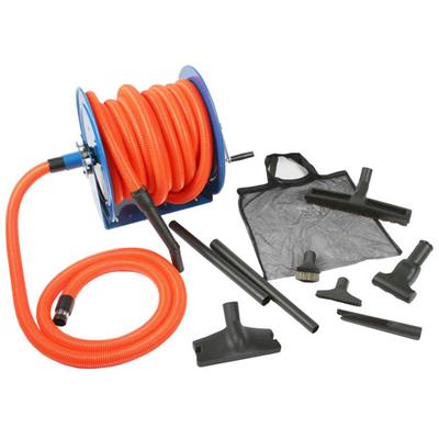 ACV Compatible Premier Garage Central Vacuum Kit with 50 foot hose and Hose Reel for ACV Central Vacuum Systems