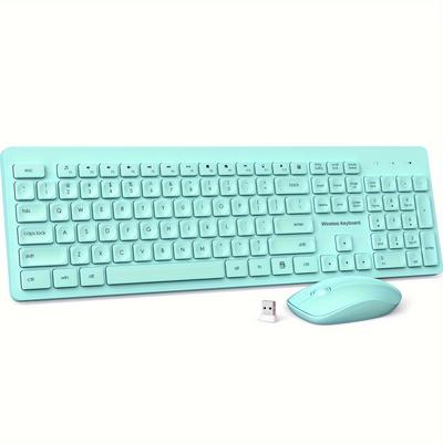 TEMU Silent Set, 2.4ghz Usb Keyboard And Mouse Wireless, Water-dropping Keycaps, 12 Shortcuts, Keyboard Mouse Combo For Pc Laptop /7/8/10, Office Supplies