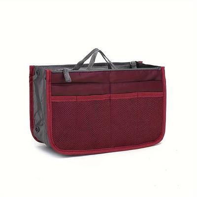 TEMU Chic Nylon Organizer Insert For Tote Bags - Storage Pouch In Multiple Colors