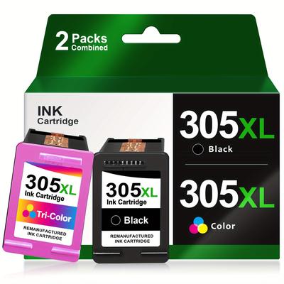 TEMU High- 305xl Remanufactured Ink Cartridge For 305 305xl Compatible With 2700 2710 2720 2722 Plus 4100 4120 4130 6000 6010 6020 6032 Pro 6400 6420- Black & Tri-color