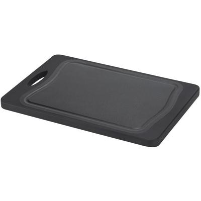 Schneidebrett Kombi Schwarz, 33 x 23 cm, mit Griff und Saftrille, Schwarz, Polypropylen schwarz, Image