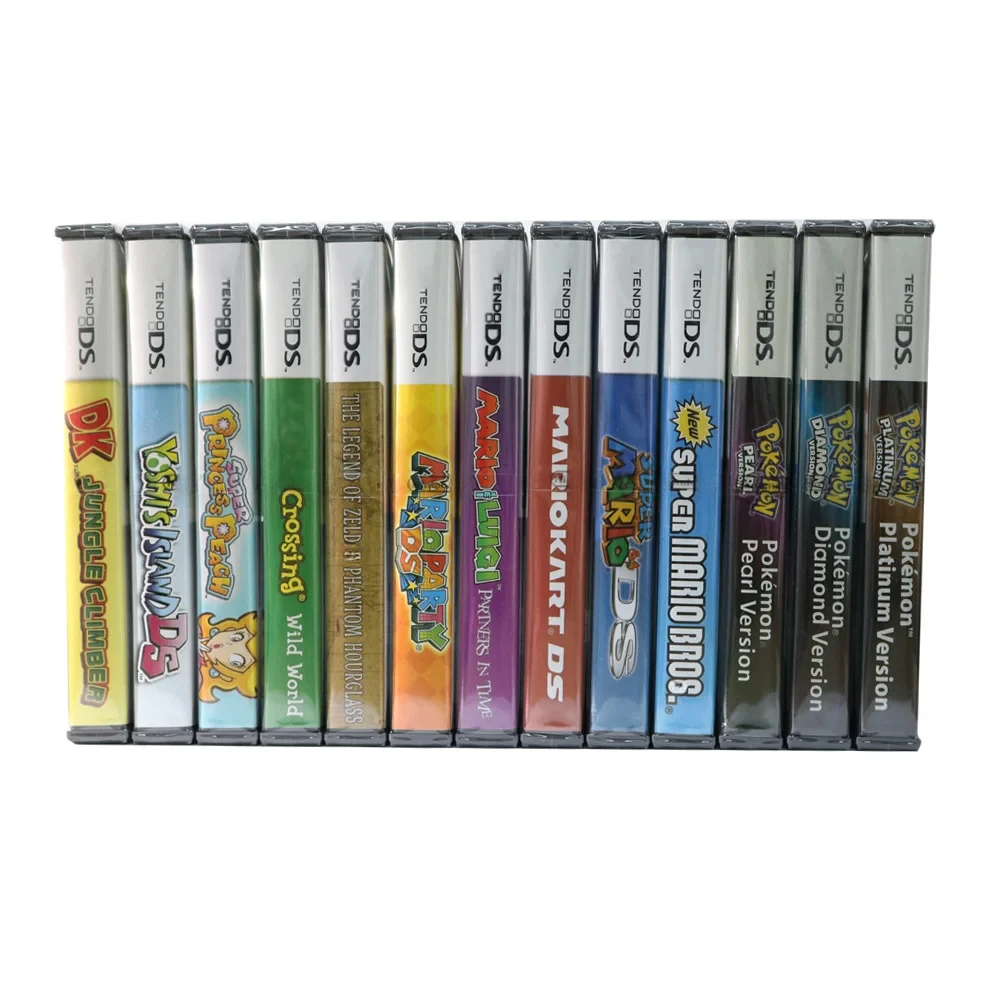Nuovo pacchetto sigillato Pokemon Platinum Pearl Diamond Mario Kart Cartuccia di gioco Scheda console per videogiochi con scatola e manuale per NDS