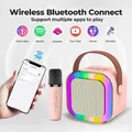 K12 Karaoke Machine Sistema di altoparlanti portatile Bluetooth 5.3 PA con 1-2 microfoni wireless Casa Famiglia Canto Regali per bambini