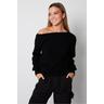 Threadbare Womens Black 'Marilyn' Slash Neck Knitted Jumper - Size 14 UK | Threadbare Sale | Discount Designer Brands