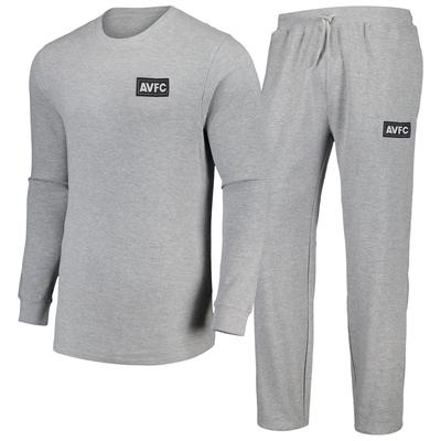 Aston Villa Premium Lounge-Pyjama – Grau – Herren Image
