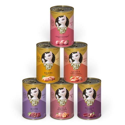 6x400g Kitty Cat Adult Pate Mix II (6 Sorten) Katzenfutter nass