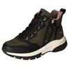 Schnürboots MUSTANG SHOES, Damen, Gr. 36, grün (khaki), Lederimitat, sportlich, Schuhe, High Top Sneaker, Stiefelette mit zusätzlichem Reißverschluss