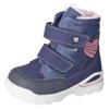 Klettstiefel PEPINO BY RICOSTA "Fina WMS: normal", Kinder, Gr. 23, bunt (dunkelblau, rosa), Lederimitat, Textil, kontrastfarbene Details, casual, Schuhe, Kindergartenschuh, Winterstiefel mit wasserdichter Sympatex Membran