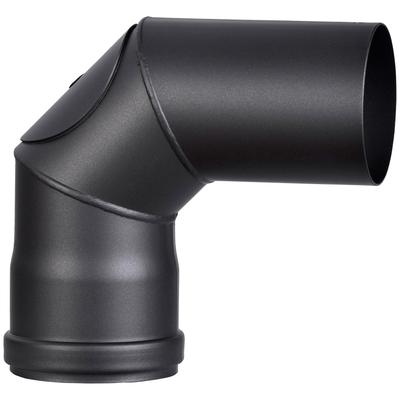 Ofenrohr FIREFIX, schwarz, B:11cm H:22,5cm L:22,5cm, Stahlblech, Rohre, starr, mit Tür Image