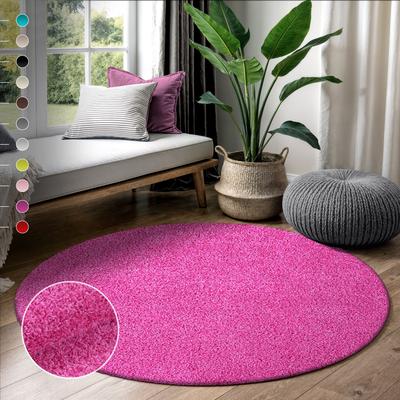 Hochflor-Teppich SANAT "LOCA", pink, H:30mm Ø:200cm, Kunstfaser, Teppiche, Wohnzimmer, Langflor, Shaggy, Schlafzimmer Image