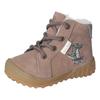 Lauflernschuh PEPINO BY RICOSTA "Dusty WMS: weit", Kinder, Gr. 24, braun (braun, grau), Leder, Textil, casual, Schuhe, Babystiefel, Winterschuh, Schnürstiefel mit wärmender Schurwolle