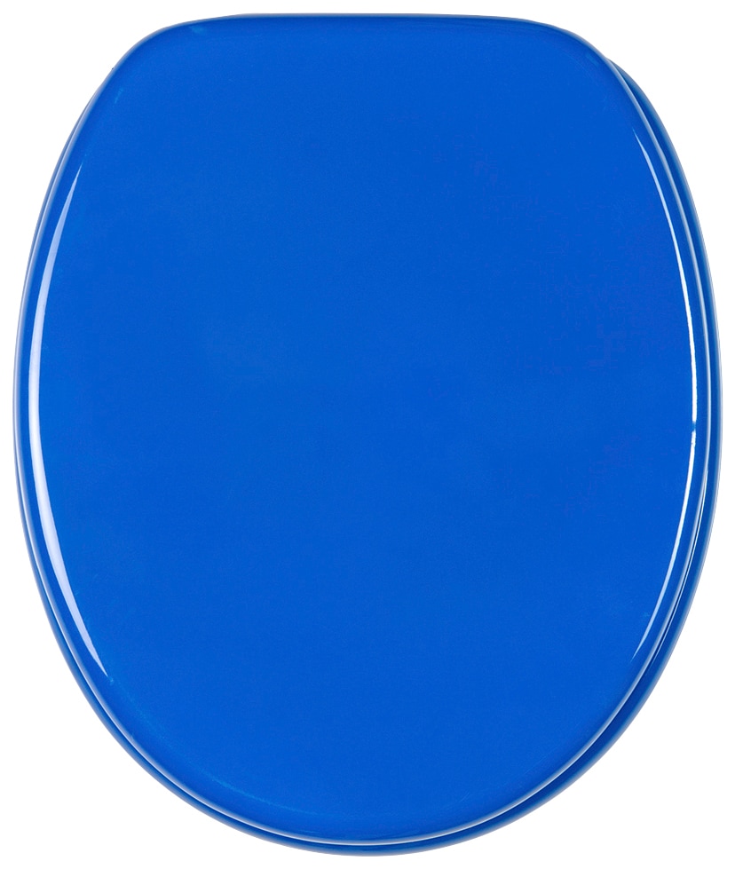 WC-Sitz SANILO "Basic", blau, B:37,7cm L:47cm, MDF - Mitteldichte Holzfaserplatte, WC-Sitze, mit Absenkautomatik