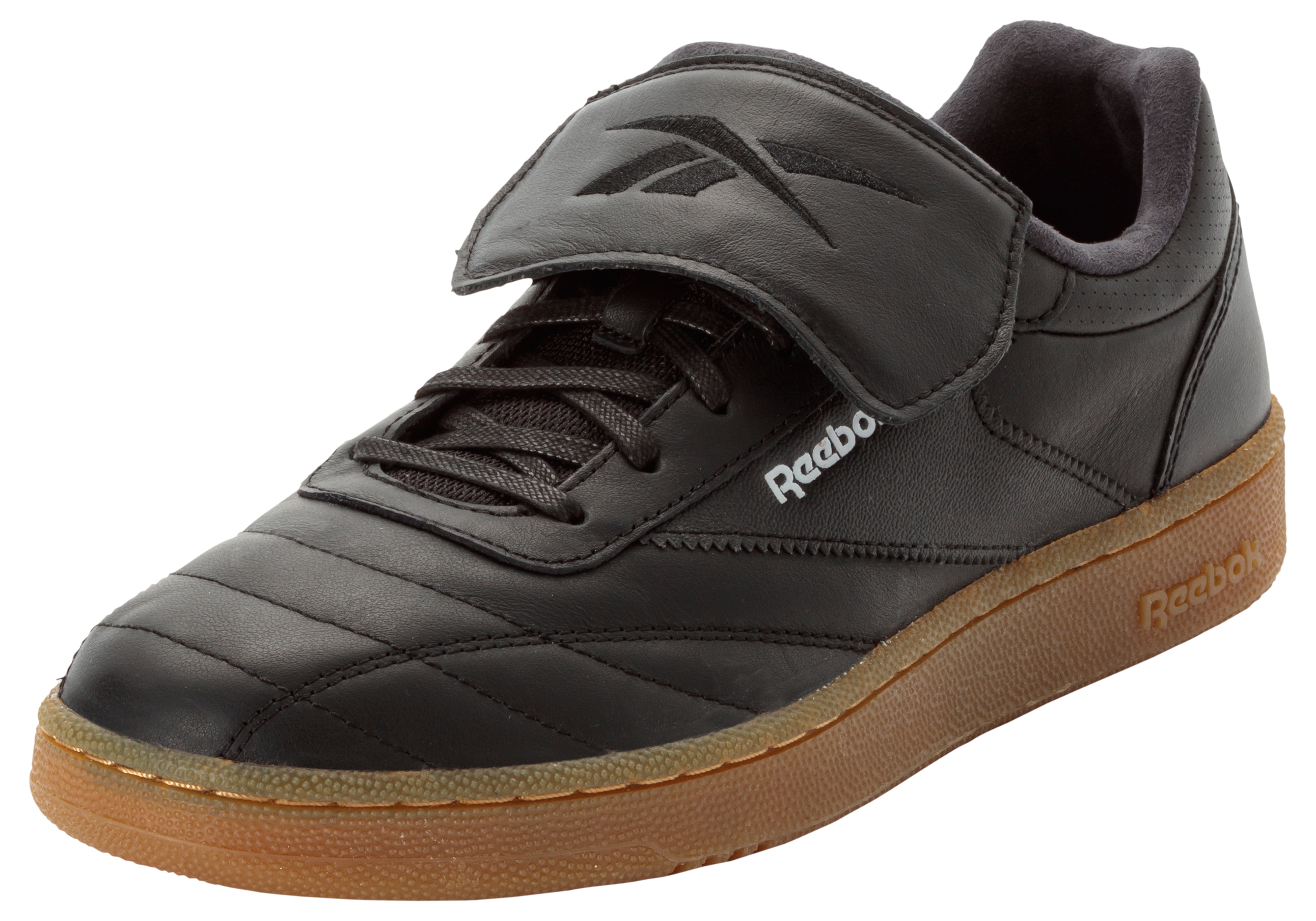 Sneaker REEBOK CLASSIC "CLUB C TERRACE", Gr. 44,5, schwarz (core schwarz, pure grau 2, blau), Leder, Sportlich, Schuhe