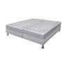 Matelas Madere + Sommier 2x90x190 Sr9 - Gris Clair - Soutien Ferme - Made In France