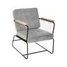 Fauteuil Chenille Avec Cordage Anzio - Gris