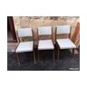 Lot De 3 Chaises Pieds Compas Année 50 Attribuées À Maurice Pré