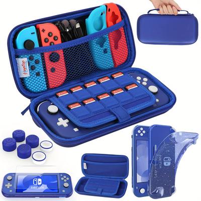 TEMU Bag Card Storage And Portable Design Console Accessories For Switch Lite Housing + + Game Card Sleeve + Grip Caps For The Thumb