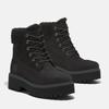 Winterboots TIMBERLAND "STONE STREETMID WARM LINED WATERPROOF BOOT", Damen, Gr. 38,5, schwarz (schwarz nubuck), Leder, Textil, sportlich, Schuhe, Snowboots, Winterstiefel, Winterschuhe, wasserdicht und gefüttert