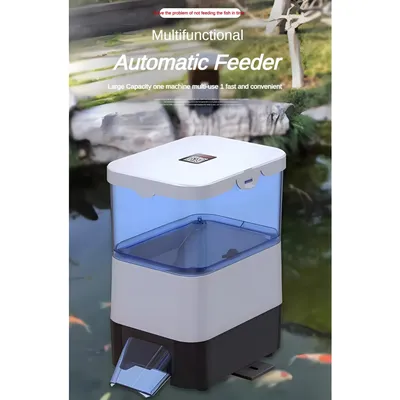 EVNICE Solar automatic fish feeder Intelligent fish feeder Outdoor/indoor large aquarium Large particle fish pond feed
