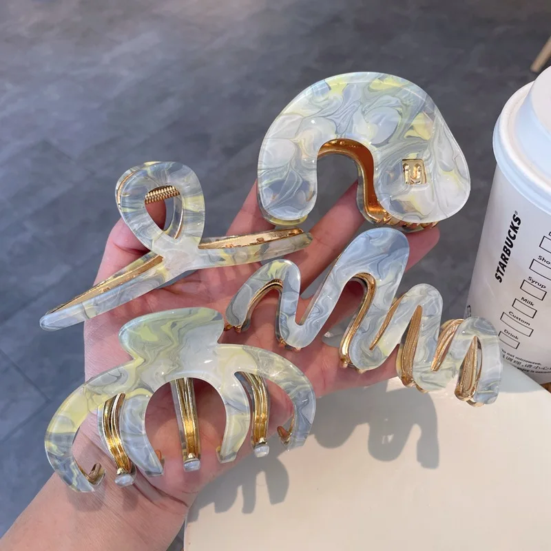 1-teiliges Design, großer Essig clip, High-End-Hai-Clip, Haars pange, Haarnadel, Haarschmuck Image