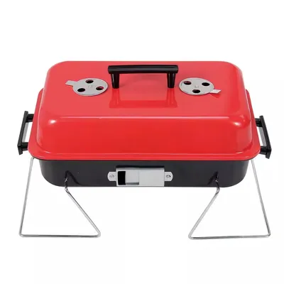 Tragbarer Grill grill tragbarer Heim grill mit Deckel Klapp grill Grill Metall grill im Freien