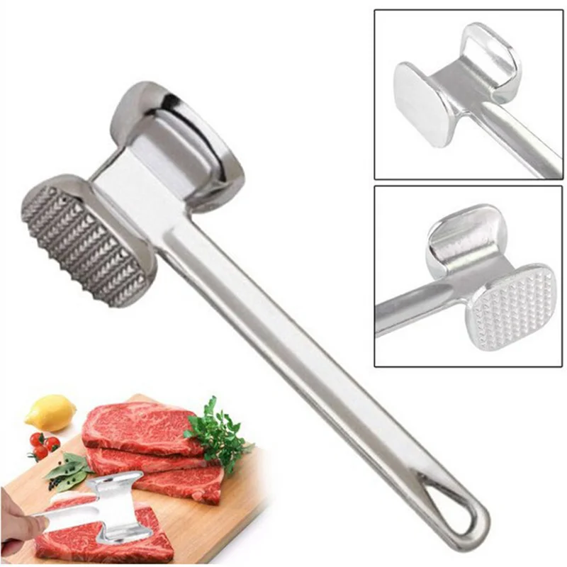 Fleisch klopfer Hammer 19cm Haushalt Aluminium legierung Steak Metall hammer Küchen werkzeug Hoch leistungs langlebiger doppelseitiger Tender izer Image