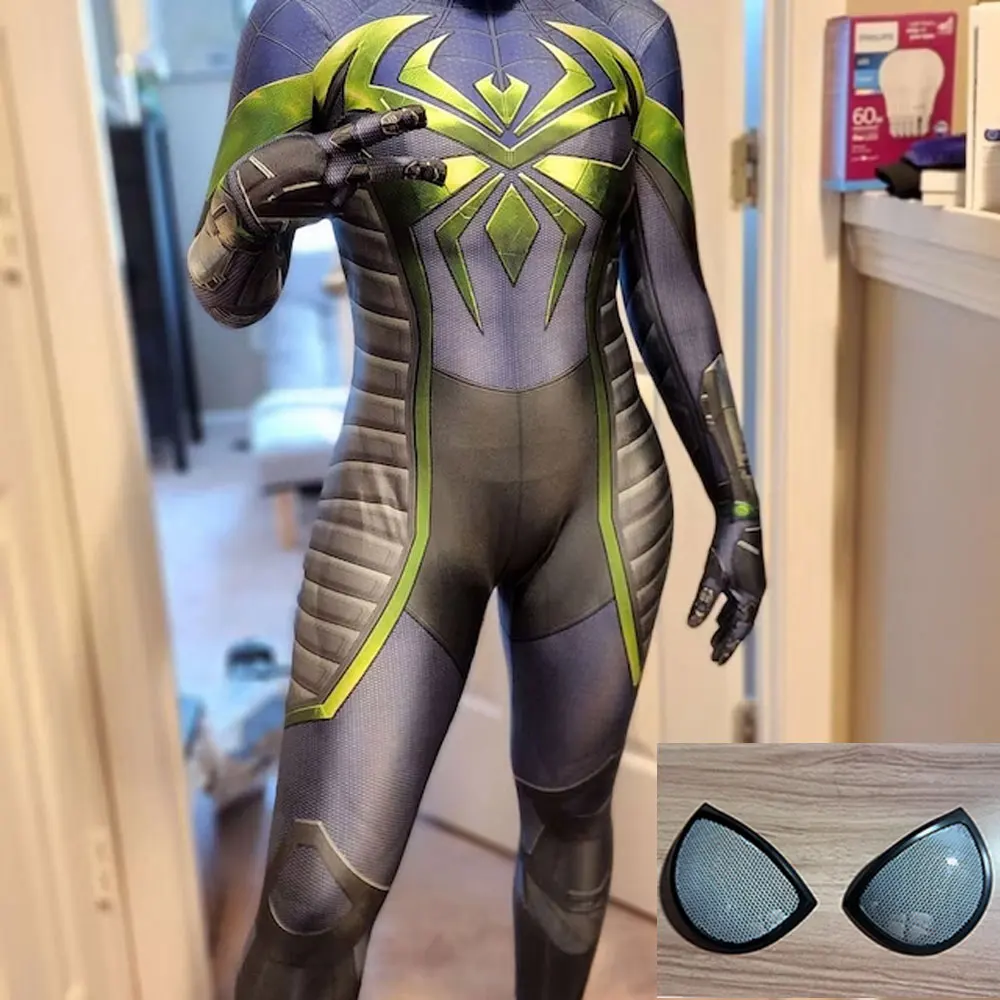 Halloween Erwachsene Meilen Morales lila Herrschaft Spiderman Superheld Cosplay Kostüm voller Body Zentai zweite Haut Party Image