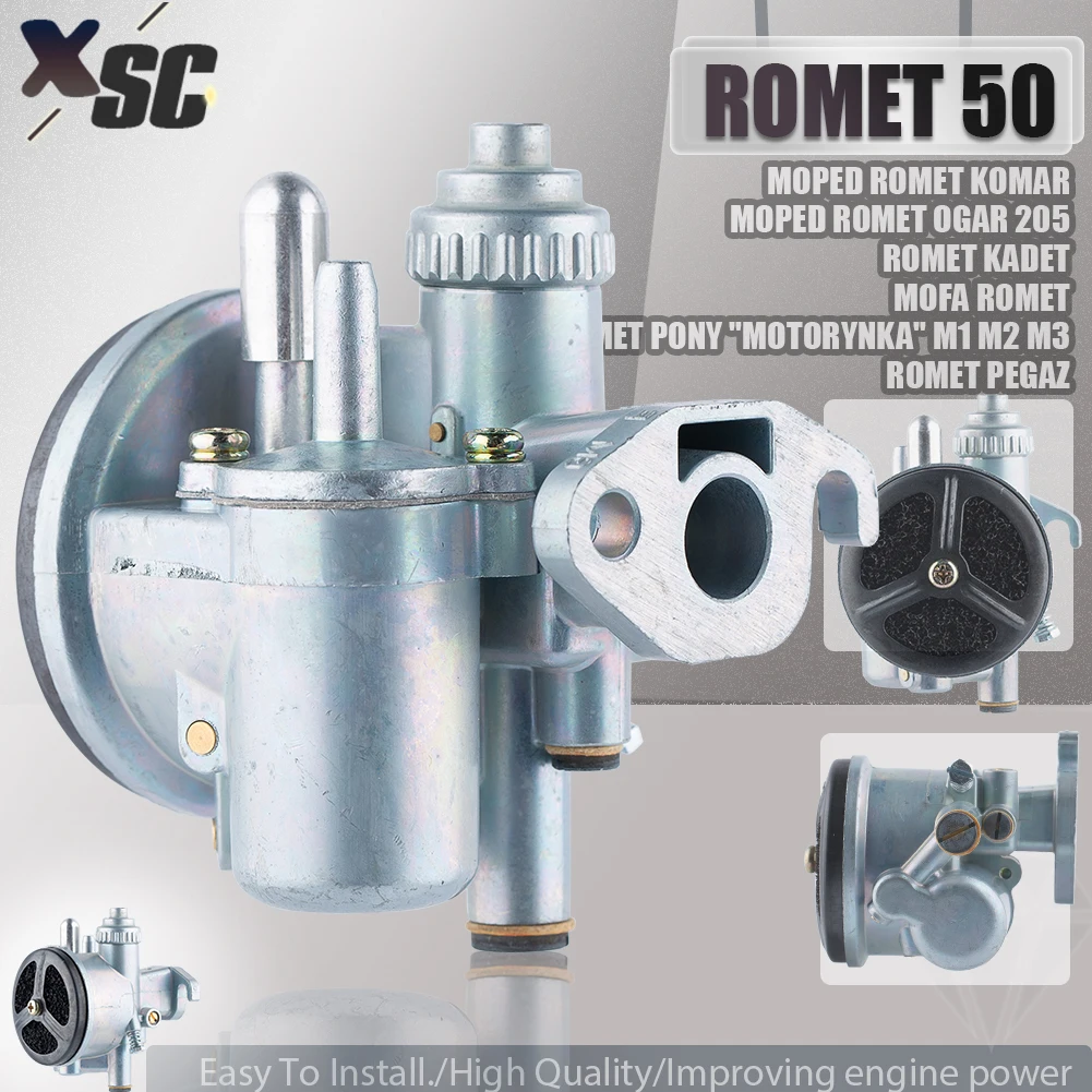 Motorrad Vergaser Vergaser Romet 50 Carb Vergaser GM12F Für Moped Romet 50CC Komar Ogar Kadet Pony PEGAZ CONDOR Romet 50