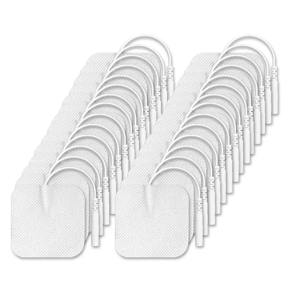 Physiotherapie-Elektroden-Pads, Vliesstoff, selbstklebendes Gel, wiederverwendbares Pflaster für Tens-Einheit, EMS, elektrisches Muskelstimulator-Massagegerät Image