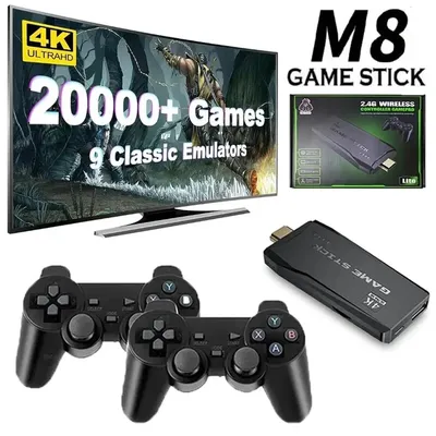 M8 game console 2.4G wireless double TV game console HDMI high definition PS arcade 20,000 games