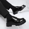 Männer Kleid Schuhe Dicken Sohlen Leder Schuhe Lace Up Business Männer Schuhe Plattform Oxford Schuhe Mokassin Casual Schuhe Große Größe 38-48