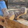 Rontic Neue Frauen Winter Versteckte Plattform Stiefeletten Seite Zipper Stiletto Heels Runde Kappe Sexy Leopard Cosplay Schuhe UNS Größe 5-20
