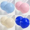 18 Zoll 2/4/6 Stück große pastellblaue rosa Luftballons großer Ballon weißer Sand königsblauer