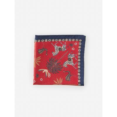 J.McLaughlin Men's Silk Pocket Square in Desert Palm Red