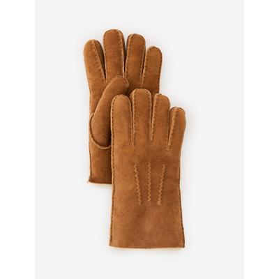 J.McLaughlin Men's Men's Shearling Gloves Brown, Size Large | Suede