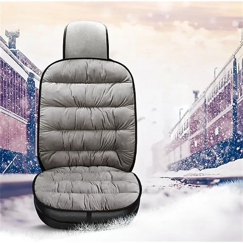 1 stück einzelnes Winterautositzkissen Hauptfahrer Co-Pilot Autozubehör Volldaunenfüllung warm bequem Image