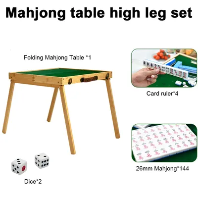 Mini Mahjong Table Portable Folding Travel Dormitory Outdoor Household Poker Mahjong Table Set