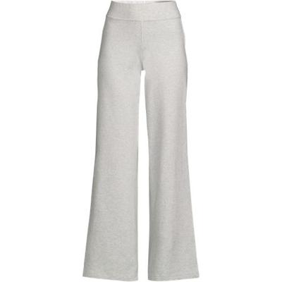 Starfish Wide Leg Stretch Jersey Trousers, Women, size: 20, regular, Grey, Cotton-blend, by Lands' End