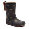Gummistiefel BISGAARD "fashion", Kinder, Gr. 33, blau (dunkelblau, tulpen), Naturkautschuk, gemustert, klassisch, Schuhe, Regenstiefel, Matsch-Schuh in normaler Weite