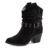 Cowboy Stiefelette LASCANA, Damen, Gr. 37, schwarz, Obermaterial: 100% Textilmaterial. Futter: 100% Textilmaterial. Decksohle: 100% Lederimitat. Laufsohle: 100% Synthetik, unifarben, modisch, Schuhe Cowboy-Stiefelette Cowboyboots Schlupfboots,...