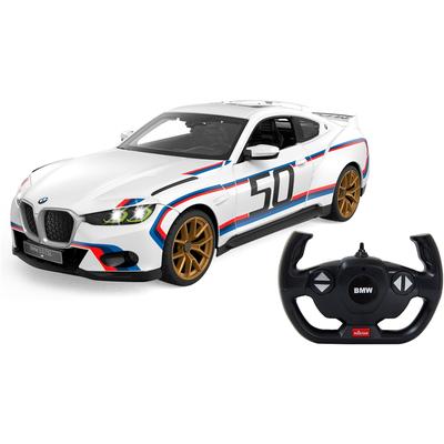 RC-Auto JAMARA "BMW 3.0 CSL 1:14 weiß 2,4GHz Tür manuell" Fernlenkfahrzeuge weiß Kinder im Maßstab 1:14, mit LED Beleuchtung