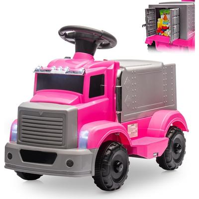 6V Electric Ride-On Car for Toddlers,2 Headlights, 5 LED Lights, Music Features, Includes Rechargeable Battery & Charger